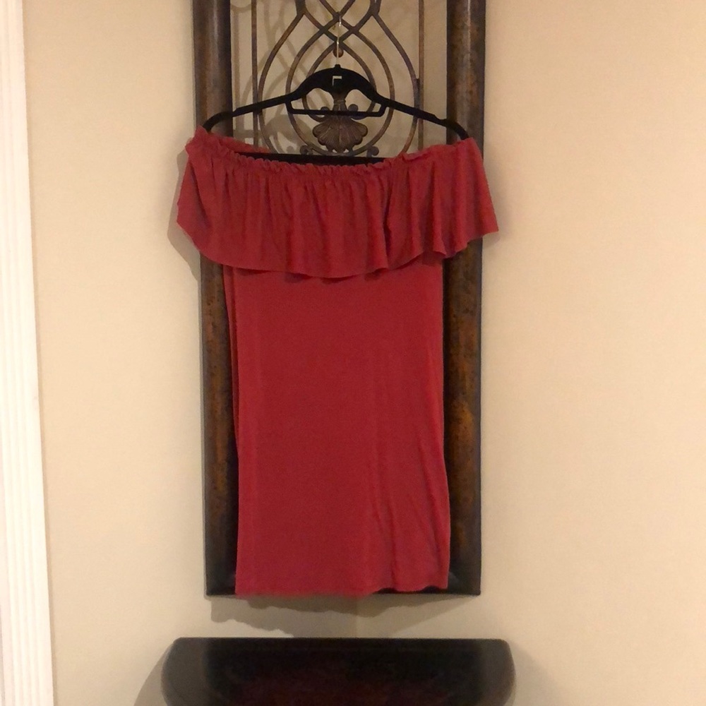 Red Off the Shoulder Dress